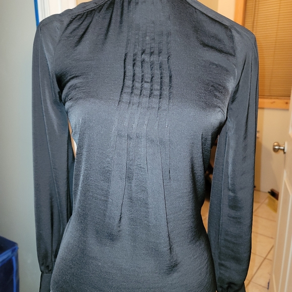 NWOT, Express XXS unique black blouse - Picture 1 of 8